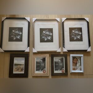 Elegant White and Brown Picture Frames